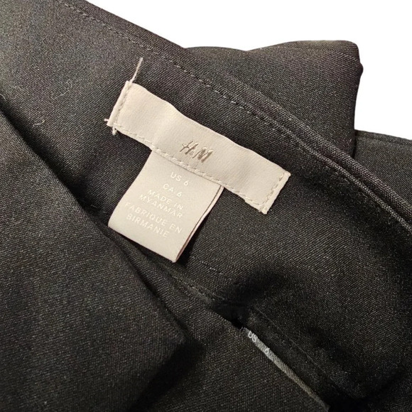 H&M Womens High Waisted Black Trousers Size  6 - Picture 6 of 7